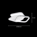 Lustra LED cu cristal ANASTASIA 39W, Diametru 30cm, lumina Rece/Calda/Neutra, Alb