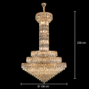 Candelabru Cristal GRAND 87xE14, D138 cm, Auriu, Inaltime Reglabila, Metal si Cristal Candelabre Cristal Default Title Alessandro Design