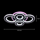 Lustra LED cu telecomanda si cristal NOVA ROTONDA RGB 82W, 4 Cercuri, lumina Rece/Calda/Neutra, Dimabila, Negru Lustre LED cu Telecomanda Default Title Alessandro Design