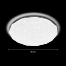Plafonieră LED Hexagon 35 cm, 32W, 3000K / 4000K / 6000K, Alb, Metal si Acril