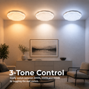 Plafonieră LED Floare 23 cm, 22W, 3000K / 4000K / 6000K, Alb, Metal si Acril