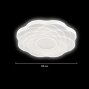 Plafonieră LED Floare 23 cm, 22W, 3000K / 4000K / 6000K, Alb, Metal si Acril