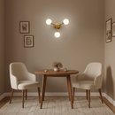 Aplica LED Decorativa ELEKTRA, 40x28cm, 3xG9, Metal si Sticla, Auriu
