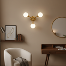 Aplica LED Decorativa ELEKTRA, 40x28cm, 3xG9, Metal si Sticla, Auriu