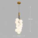 Lustra Suspendata VINE Nobile, Ø35cm, 13xG9, Alb, Metal si Sticla