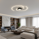 Lustra LED KALESA Grande Supremo, Ø130cm,  Lumina Neutra 4000K, 42W, Alb, Metal si Acril