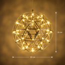 Candelabru Modern LED WELD Petito, 18W, Diametru 30cm, Inaltime Reglabila, Crom Lucios