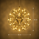 Candelabru Modern LED WELD Nobile, 18W, Lumina Calda 3000K, Diametru 40cm, Inaltime Reglabila, Crom Lucios