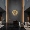 Candelabru Modern LED WELD Magno, 18W, Lumina Calda 3000K, Diametru 50cm, Inaltime Reglabila, Crom Lucios