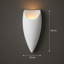 Aplica LED Decorativa CORVUS, 40x18cm, 1xE27, Polistiren, Alb