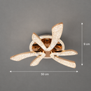 Lustra LED CHARM Eleganza cu telecomanda si cristal, 44W, Ø50cm, 3 Surse, Lumina Rece/Calda/Neutra, Dimabila, Auriu