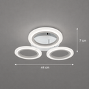 Lustra LED MARA 27W, 3 Cercuri, lumina Neutra, Alb