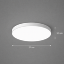 Plafoniera LED SOLIS 27cm 20W Lumina Rece, Alb