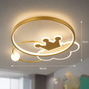 Lustra LED Rafael cu Telecomanda, 58W, Dimabila, 3000K/4000K/6000K, Auriu