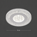 Lustra LED SHARIN, 18W, Diametru 19cm, Lumina Calda/Neutra/Rece, Alb, Metal si Acril