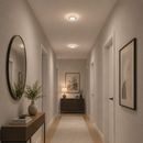 Lustra LED CELUN, 33W, Diametru 21cm, Lumina Calda/Neutra/Rece, Alb, Metal si Acril
