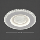 Lustra LED CELUN, 33W, Diametru 21cm, Lumina Calda/Neutra/Rece, Alb, Metal si Acril