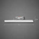 Aplica LED BALATON, 10W, liniara, lumina Calda/ Neutra/ Rece, Crom Lucios