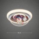 Lustra LED UNICORN, 60W, 50cm, lumina Rece/Calda/Neutra, Roz