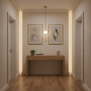 Lustra LOFT Haven, 1x E27, Alb Auriu, Metal, Inaltime Reglabila