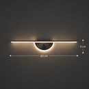 Aplica LED Decorativa BARAM, 21W, 60cm, Lumina Calda / Neutra/ Rece, Negru, Metal si Acril