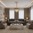 Candelabru Cristal MONARCH Nobile 3xE14, Diametru 40cm, Inaltime 35cm, Auriu Lucios, Inaltime Reglabila, Design Elegant