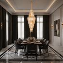 Candelabru Cristal LACE Supremo 26xE14, Diametru 60cm, Inaltime 180cm, Auriu Lucios, Inaltime Reglabila, Design Elegant Candelabre Cristal Default Title Alessandro Design