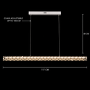 Lustra LED cu telecomanda KANGNING, 3000K/4000K/6000K, 120W, Metal și Acrilic, Alb