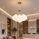 Lustra MODERNA LOFT Bagliore, Glob, 7xE27, Inaltime Reglabila, Auriu Lustre Moderne Default Title Alessandro Design