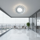 Spot LED ORBITA, 5W, Rotund, Lumina Rece + RGB, Alb, Rasina si Sticla