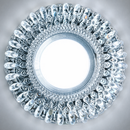 Spot LED ORBITA, 5W, Rotund, Lumina Rece + RGB, Alb, Rasina si Sticla