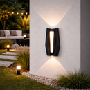 Aplica LED AX218 de Exterior si Interior, 2 Surse x 8W, Metalic, Negru, 3000K