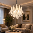 Candelabru Cristal MURANO Regalis 17xE14, D80 cm, Alb, Inaltime Reglabila, Metal si Cristal