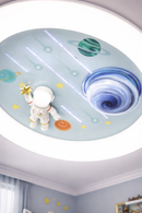 Lustra LED CONSTELATION cu telecomanda 64W, Diametru 50cm, lumina Rece/Calda/Neutra, Alb Albastru