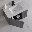 Set Mobilier ORIA pentru Baie, Dulap Lavoar+Dulap Oglinda 60cm, 2 Piese, Gri si Alb Mobilier Baie Default Title Alessandro Design