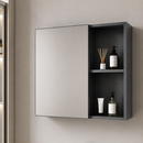Set Mobilier SIENA pentru Baie ,Dulap Lavoar+Dulap Oglinda 60cm, 2 Piese, Gri si Alb Mobilier Baie Default Title Alessandro Design