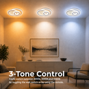 Lustra LED KOMPACTO 47W, 3 Cercuri, lumina Rece/Calda/Neutra, Alb Lustre LED Default Title Alessandro Design