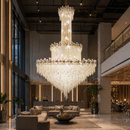 Candelabru Cristal BLOSSSOM Supremo 48xE14, Auriu, Diametru 150cm, Inaltime Reglabila