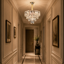 Candelabru Cristal VALMONT Nobile 6xE14, D40 cm, Auriu, Inaltime Reglabila, Metal si Cristal Candelabre Cristal Default Title Alessandro Design