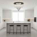 Candelabru LED Cristal MAGE Nobile, 22W, Lumina Calda/Neutra/Rece, Diametru 40cm, Crom Lucios