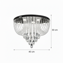 Candelabru LED Cristal MAGE Nobile, 22W, Lumina Calda/Neutra/Rece, Diametru 40cm, Crom Lucios