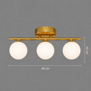 Lustra LED si cristal ORI, 46cm, 3xG9, Globuri, Auriu