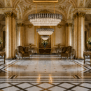 Candelabru Cristal AURUM Supremo 13xE14, Dimensiuni 85x35cm , Inaltime 41cm, Auriu Lucios, Inaltime Reglabila, Design Elegant