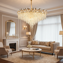 Candelabru Cristal BLOSSOM Regalis, 14xE14, 80cm, Auriu Lucios, Inaltime Reglabila, Metal si Cristal Candelabre Cristal Default Title Alessandro Design
