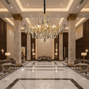 Candelabru Cristal REINA Magno, 6xE14, D60cm, Auriu, Metal si Cristal