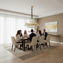 Candelabru Cristal REINA Magno, 6xE14, D60cm, Auriu, Metal si Cristal