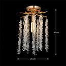 Candelabru Cristal ARBUS Petito, Φ20cm, 1xE14, Auriu, Metal si Cristal