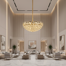 Candelabru Cristal JARDIN Regalis 24xE14, Diametru 80cm, Inaltime 40cm, Auriu Lucios, Inaltime Reglabila, Design Elegant Candelabre Cristal Default Title Alessandro Design