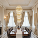 Candelabru Cristal TRIO Regalis 63xE14, Diametru 80cm, Inaltime 260cm, Auriu Lucios, Inaltime Reglabila, Design Elegant Candelabre Cristal Default Title Alessandro Design
