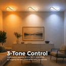 Lustra LED cu telecomanda VECTOR ARCUS 52W, 2 Elemente, lumina Rece/Calda/Neutra, Dimabila, Alb Negru, Metal